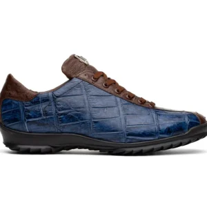 Store Marco di Milano Saulo Alligator & Ostrich Sneakers Blue Jean BlueJean