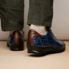 Store Marco di Milano Saulo Alligator & Ostrich Sneakers Blue Jean BlueJean