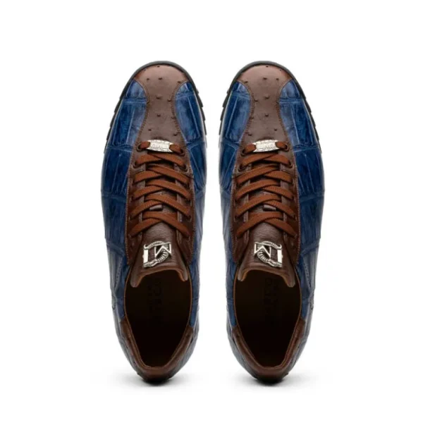 Store Marco di Milano Saulo Alligator & Ostrich Sneakers Blue Jean BlueJean