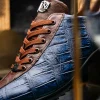 Store Marco di Milano Saulo Alligator & Ostrich Sneakers Blue Jean BlueJean