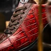 Best Marco di Milano Saulo Alligator & Ostrich Sneakers Cognac