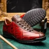 Best Marco di Milano Saulo Alligator & Ostrich Sneakers Cognac