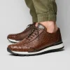 Best Sale Marco di Milano Scanno Ostrich Quill Sneakers Brown