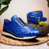 Cheap Marco di Milano Scanno Ostrich Quill Sneakers Electric Blue ElectricBlue