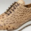 Shop Marco di Milano Scanno Ostrich Quill Sneakers Antique Orix AntiqueOrix