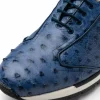 Clearance Marco di Milano Scanno Ostrich Quill Sneakers Antique Navy AntiqueNavy