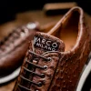 Best Sale Marco di Milano Scanno Ostrich Quill Sneakers Brown