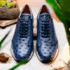 Clearance Marco di Milano Scanno Ostrich Quill Sneakers Antique Navy AntiqueNavy