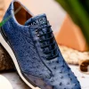 Clearance Marco di Milano Scanno Ostrich Quill Sneakers Antique Navy AntiqueNavy