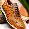 Best Marco di Milano Scanno Ostrich Quill Sneakers Antique Paja AntiquePaja