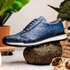 Clearance Marco di Milano Scanno Ostrich Quill Sneakers Antique Navy AntiqueNavy