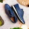 Clearance Marco di Milano Scanno Ostrich Quill Sneakers Antique Navy AntiqueNavy