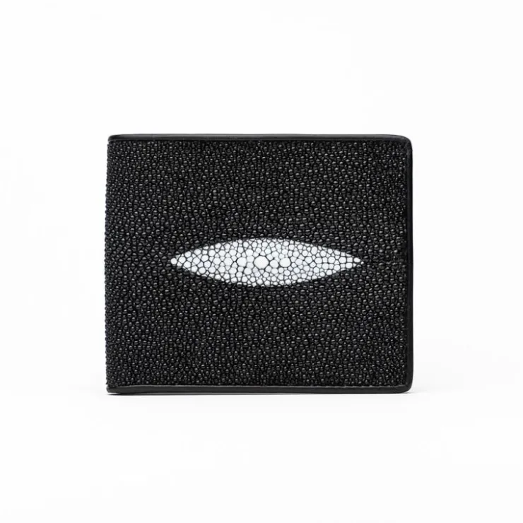 Flash Sale Torino Leather Marco Di Milano Stingray Bi-Fold Wallet Black / White