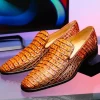 Fashion Marco di Milano Trento Caiman Crocodile Loafers Rustic Cognac RusticCognac