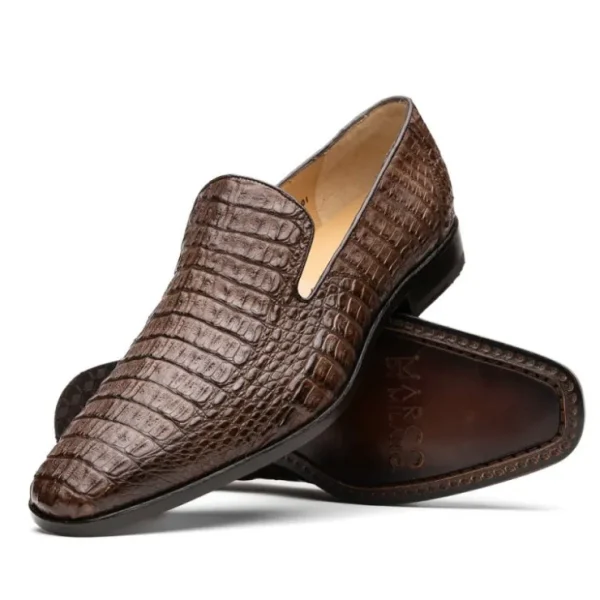 marco_di_milano_trento_ca_2.webp Hot Marco di Milano Trento Caiman Crocodile Loafers Brown