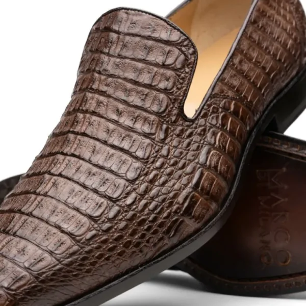 marco_di_milano_trento_ca_3.webp Hot Marco di Milano Trento Caiman Crocodile Loafers Brown