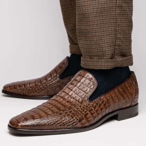 marco_di_milano_trento_ca_5.webp Hot Marco di Milano Trento Caiman Crocodile Loafers Brown