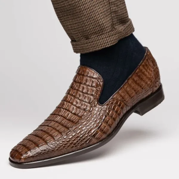 marco_di_milano_trento_ca_6.webp Hot Marco di Milano Trento Caiman Crocodile Loafers Brown