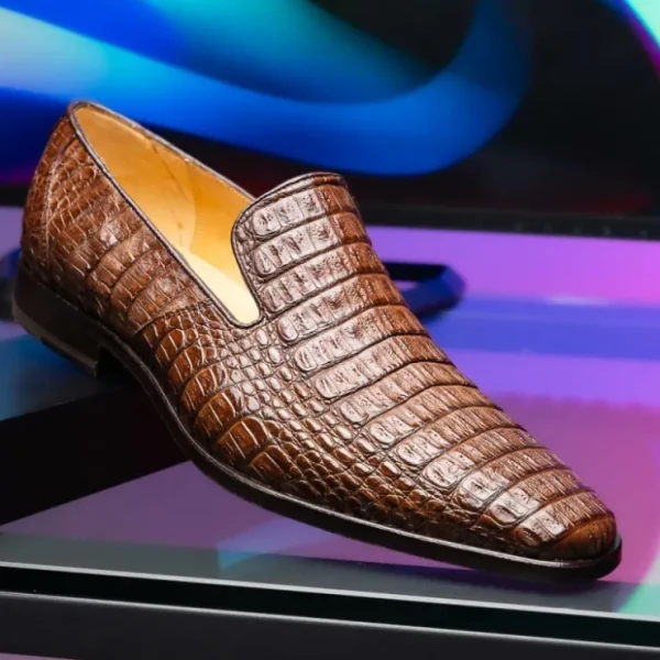 marco_di_milano_trento_ca_9.webp Hot Marco di Milano Trento Caiman Crocodile Loafers Brown