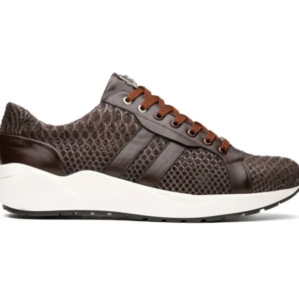 Discount Marco di Milano Verona Python & Calfskin Sneakers Brown