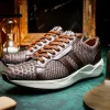 Discount Marco di Milano Verona Python & Calfskin Sneakers Brown