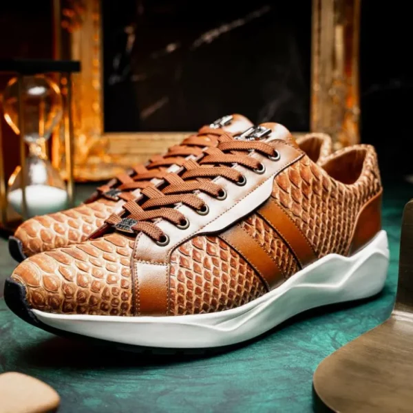 marco_di_milano_verona_py_7-3.webp Sale Marco di Milano Verona Python & Calfskin Sneakers Honey