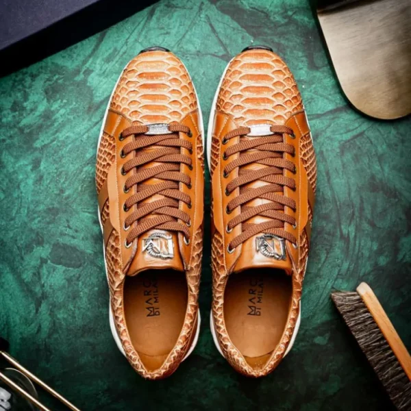 marco_di_milano_verona_py_9-3.webp Sale Marco di Milano Verona Python & Calfskin Sneakers Honey