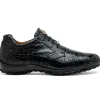 Fashion Marco di Milano Vulcan Alligator Sneakers Black