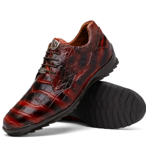 Outlet Marco di Milano Vulcan Alligator Sneakers Rustic Cognac RusticCognac