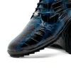 Best Marco di Milano Vulcan Alligator Sneakers Rustic Navy RusticNavy