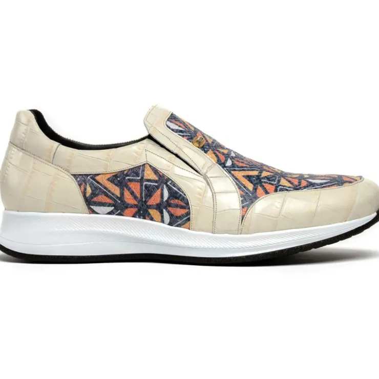 Store Maseratti Fresco 6003 Embossed Caiman & Azteca Sneakers Oryx