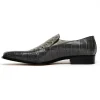 Best Maseratti Moda 3008 Embossed Crocodile & Ostrich Loafers Gray