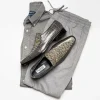 Best Maseratti Moda 3008 Embossed Crocodile & Ostrich Loafers Gray