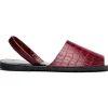 Cheap Maseratti Naples Embossed Caiman Minorca Sandals Burgundy