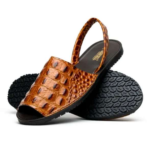 maseratti_naples_embossed_1-2.webp Cheap Maseratti Naples Embossed Caiman Minorca Sandals Cognac