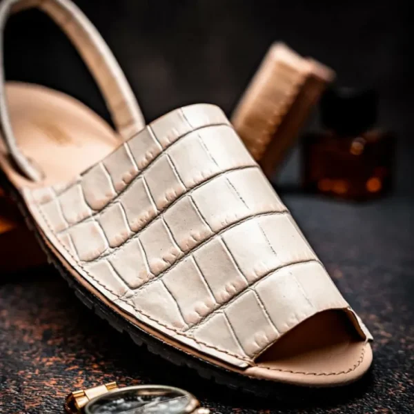maseratti_naples_embossed_6.webp Shop Maseratti Naples Embossed Caiman Minorca Sandals Oryx