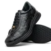 Discount Maseratti Vidal 6002 Embossed Crocodile / Caiman / Ostrich Sneakers Black