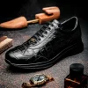 Discount Maseratti Vidal 6002 Embossed Crocodile / Caiman / Ostrich Sneakers Black