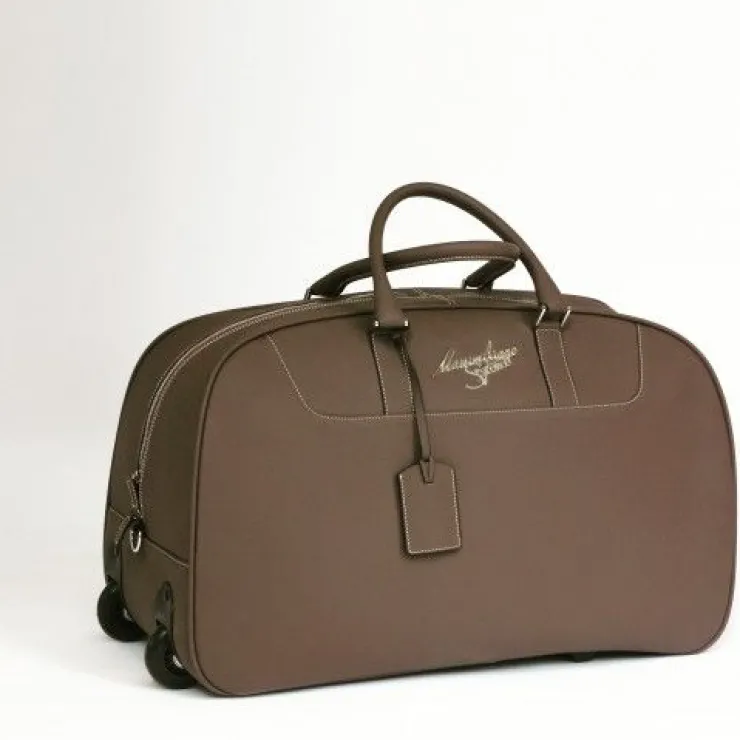 Sale Massimiliano Stanco Boston Trolley Bag Taupe