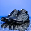 New Mauri 8741 2 Ostrich Leg / Hornback Crown / Fabric Sneakers Blue