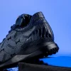 New Mauri 8741 2 Ostrich Leg / Hornback Crown / Fabric Sneakers Blue