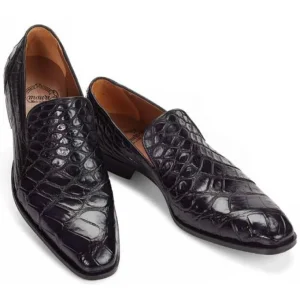 Best Sale Mauri 1044 Adda Alligator Loafers (SPECIAL ORDER) Black