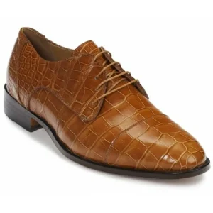 Store Mauri 4896 Adige Alligator Derby Shoes (Special Order) Cognac