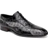 Store Mauri 3227 Alligator / Hornback Oxford Shoes Black / Light Grey