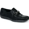 Cheap Mauri 9297 Alligator & Suede Bit Loafers (Special Order) Black