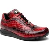 Store Mauri 8900/2 Alligator/ Nappa Sneakers Red/ Dirty Black Red/DirtyBlack