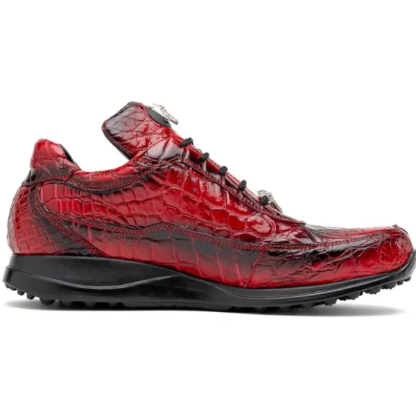 Store Mauri 8900/2 Alligator/ Nappa Sneakers Red/ Dirty Black Red/DirtyBlack