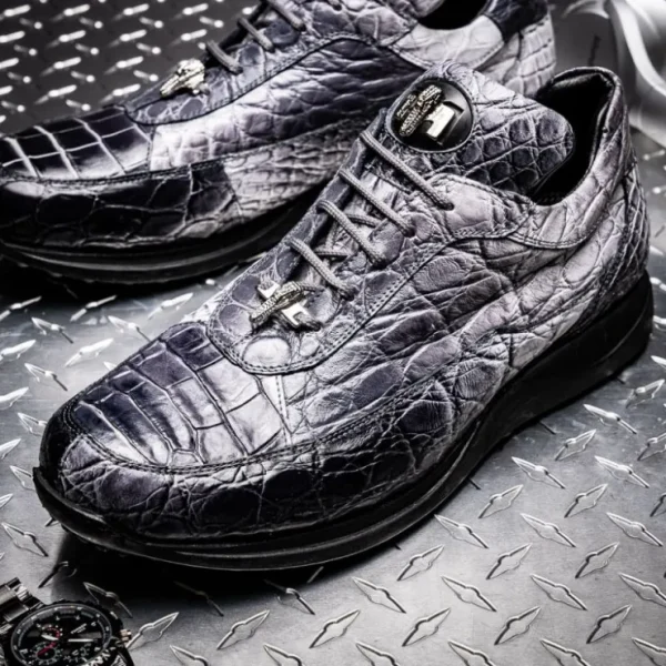 mauri__alligator_sneakers_4.webp Best Sale Mauri 8900/2 Alligator Sneakers Multi Grey MultiGrey