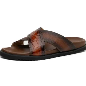 Clearance Mauri 5134 Alligator Time Sandals Cognac / Dirty T. Moro