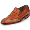 Online Mauri 4673 Amber Baby Hornback Crocodile Loafers (Special Order) Cognac